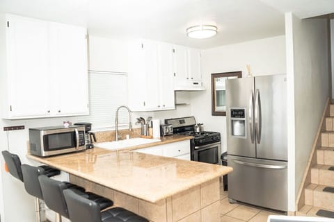 Fully equipped kitchen.  Watch the ocean as you cook, or just relax.