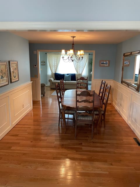 Large dining area for family gatherings and meals