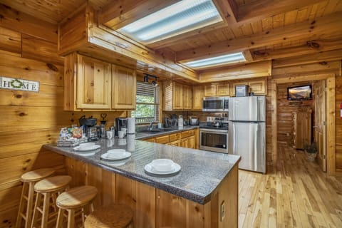 Experience the convenience of our spacious, fully equipped kitchen, boasting many great amenities such as an Instant Pot, Air Fryer, breadmaker, and baking ware.