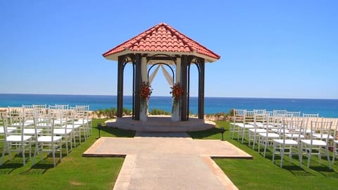 Outdoor banquet area