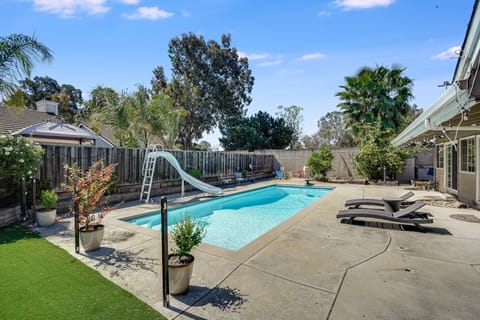 Backyard with pool