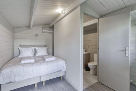 Bedroom in the wooden shed