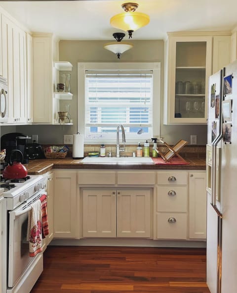 Fully stocked kitchen with everything you need to make or enjoy a meal. 