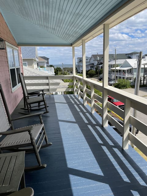 View of the Ocean from the top floor porch of Eagles Nest! Enjoy the breeze!