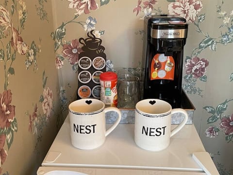 Coffe Makers and mini fridge in every room