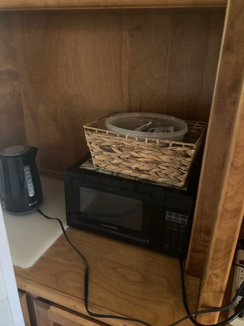 Microwave and a hot kettle 