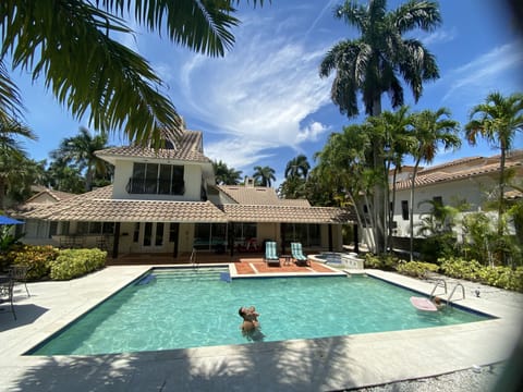 Outdoor pool, a heated pool