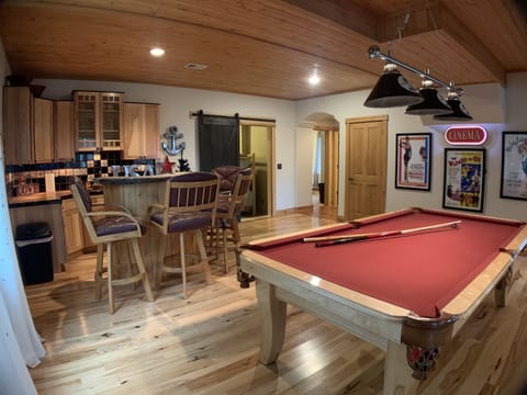 Enjoy our Wet Bar and Pool Table Room