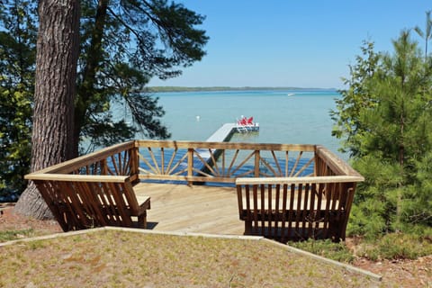 Deck overlooking Torch Lake