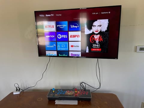 50' Roku TV .  A few streamng channels are provided, please log in with your own or your cable TV  account.  