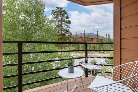 Private deck with views of Buffalo Mountain and Red Peak