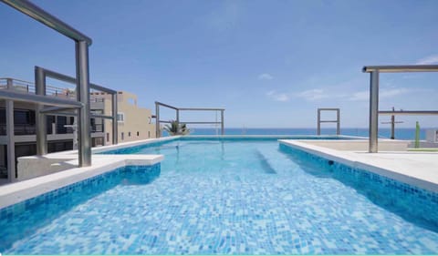 Outdoor pool, a rooftop pool