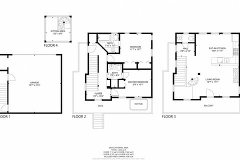 A detailed floor plan of this rental.