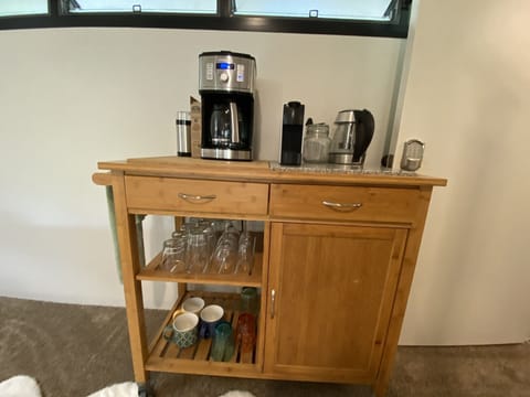 I provide a coffeemaker and complimentary coffee. Cozy robes for provided too!