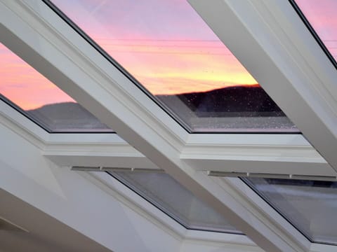 Sky, Building, Daytime, Window, Azure, Wood, House, Shade, Material Property