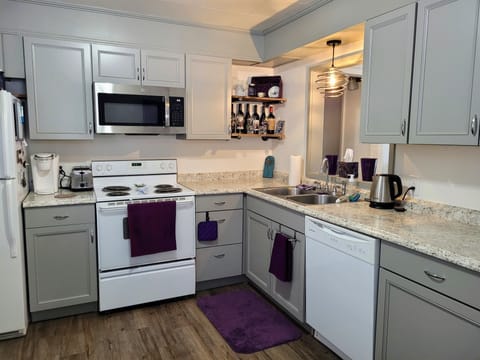 Open kitchen with all the items you need to make a great home cooked meal