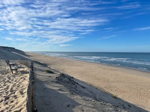 Beach nearby, sun loungers