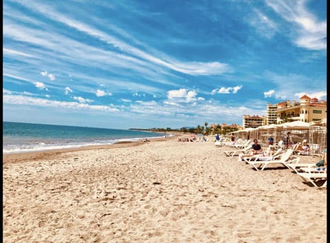 Sun loungers, beach towels