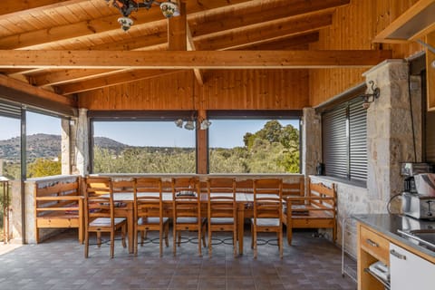 The dining area is perfect for intimate dinners or gatherings with family or friends.