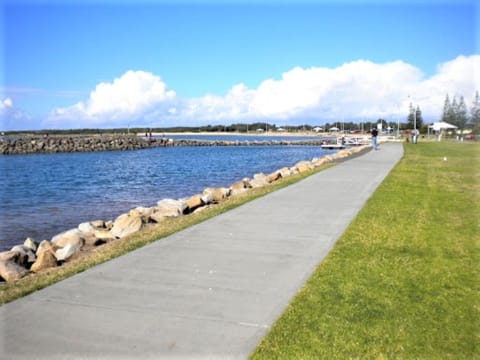 Beach nearby, sun loungers