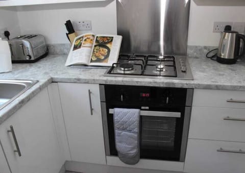 Fridge, microwave, oven, toaster