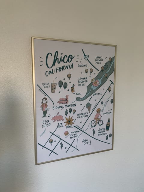 Fun Chico custom art in downstairs bedroom #2