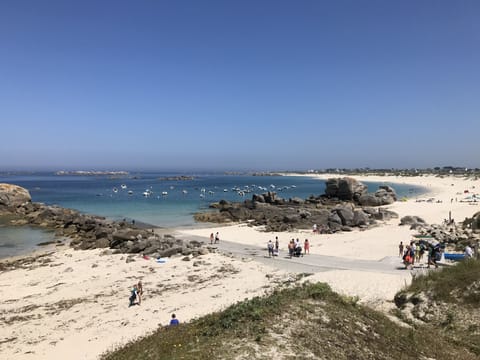 Beach nearby, sun loungers