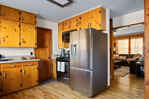 Stainless steel appliances featured in the kitchen.