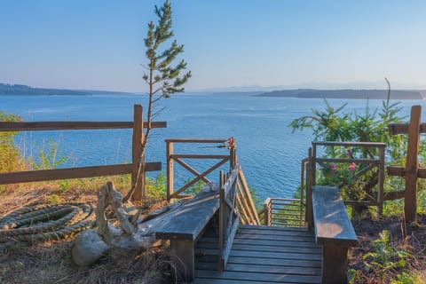 Staircase to the trail which leads to the beach.