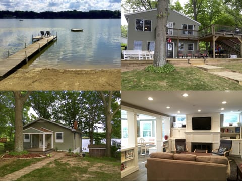 Beautifully renovated luxury lake cottage with private sand beach!