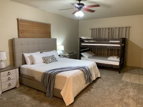 Huge 3rd bedroom with comfy king bed and full size bunks that can sleep 4 kids.