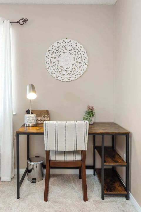 In town for work? We have the perfect desk area to set up your laptop!