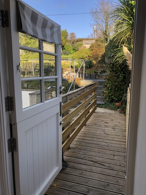 Bridge from kitchen to garden