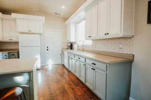 Plenty of counter space for cooking, baking, or gathering around while preparing a meal with friends and family.