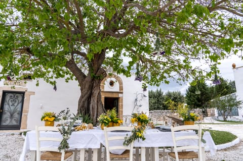 Outdoor banquet area