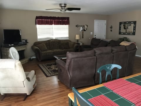 Open concept living/dining area.