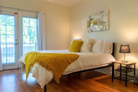Our master bedroom boasts elegant decor and modern comforts.
