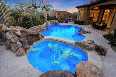 Outdoor pool, a heated pool