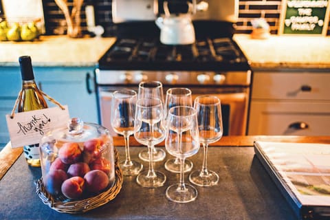 welcome set in kitchen