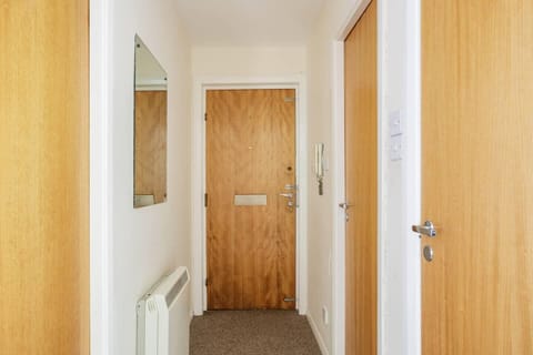 Hall way leading to living room , bedroom, storage area etc