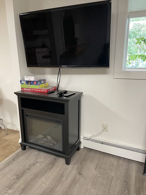 Electric Fireplace and Smart TV (Includes Apple TV)