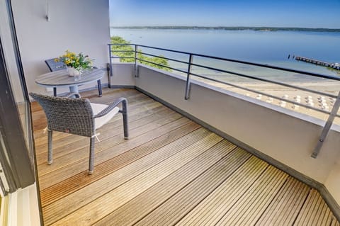 Balcony with comfortable seating area