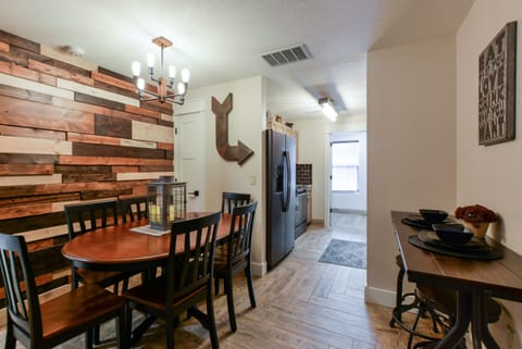 Dining Room Table with view into kitchen