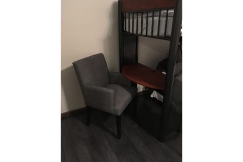 comfortable work space - or work at the kitchen table or outside patio table