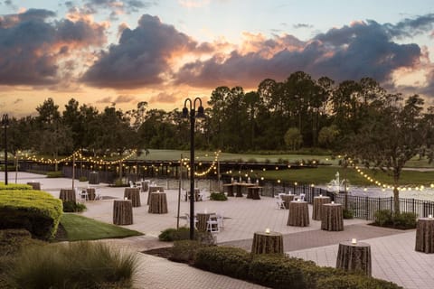 Outdoor banquet area