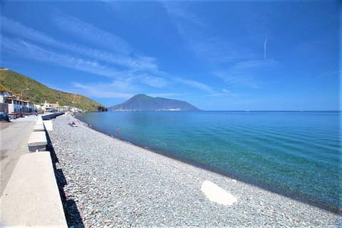 Beach nearby, sun loungers