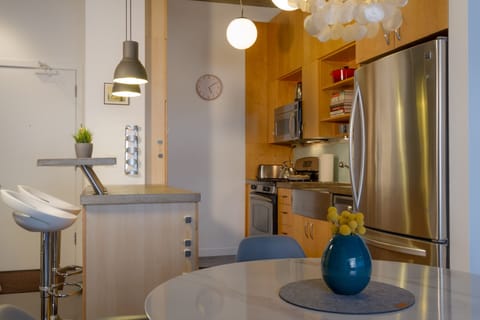 Dining Area, seats 4 easily + 2 at kitchen bar counter