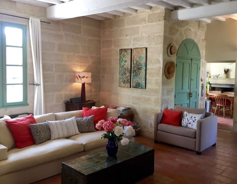 Living room view towards kitchen