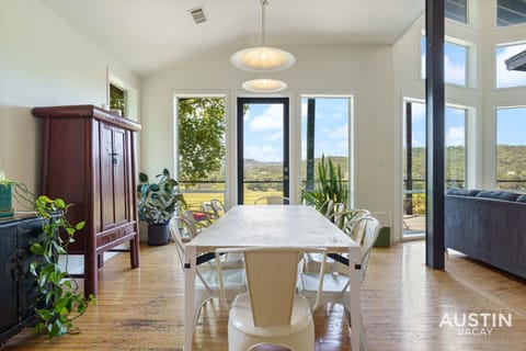 Beautiful dining room for the group with never ending views