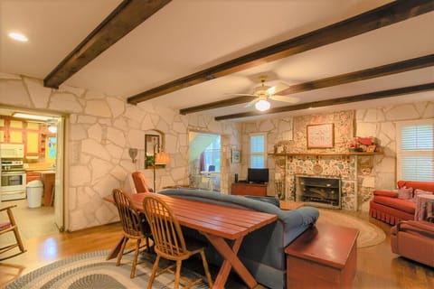 Cozy up by the fireplace in the fall or winter with a great view!